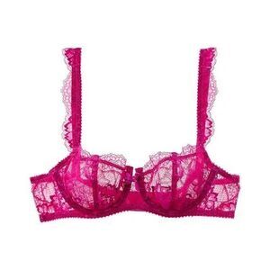 Journelle NWT Isabel Underwire Balconette Luxury Lace Bra Barberry 32E